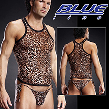 美國Blue Line-騎士透氣款挖背背心-豹紋色 L/XL...