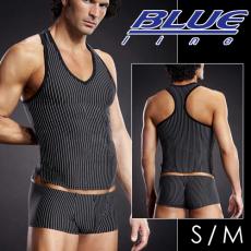 美國Blue Line-競技猛男V領挖背背心-條紋款 S/M BLM006(特惠)